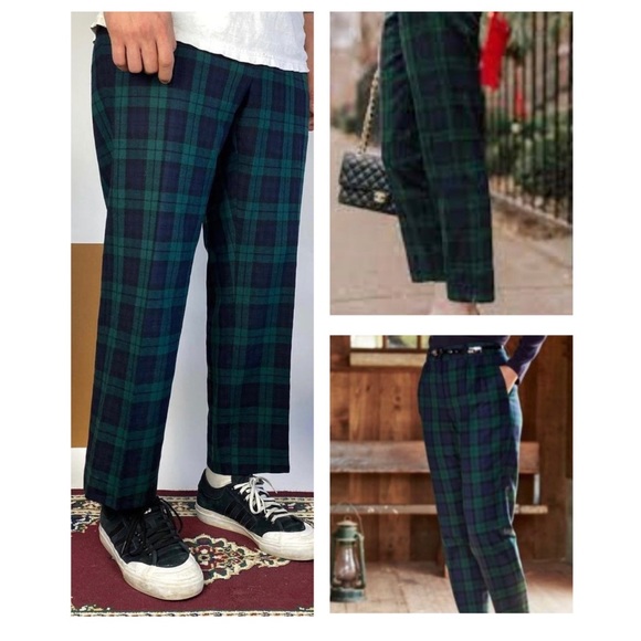 Pendleton Vintage 1980’s Black Watch Tartan Plaid Pleated Trouser Pants Size 4 - Picture 7 of 16